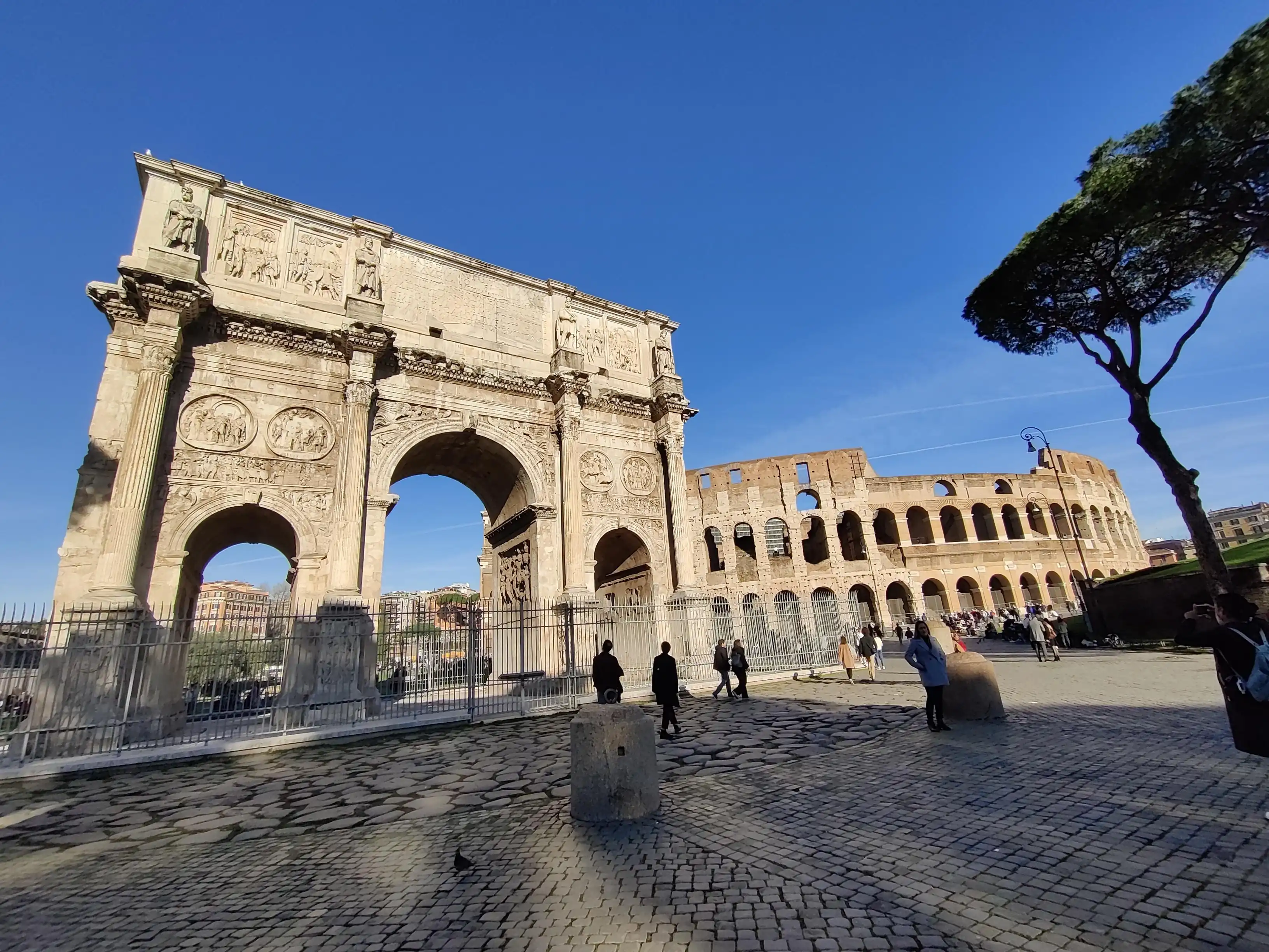 The Coloseum and Arch of Constantine